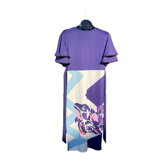 Women's Bodycon Dress MIDI Pencil  Floral Print Dress Size XL - Picture 1 of 8